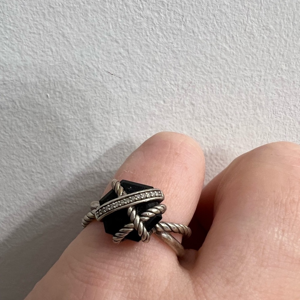 David Yurman cable wrap ring- Black Onyx